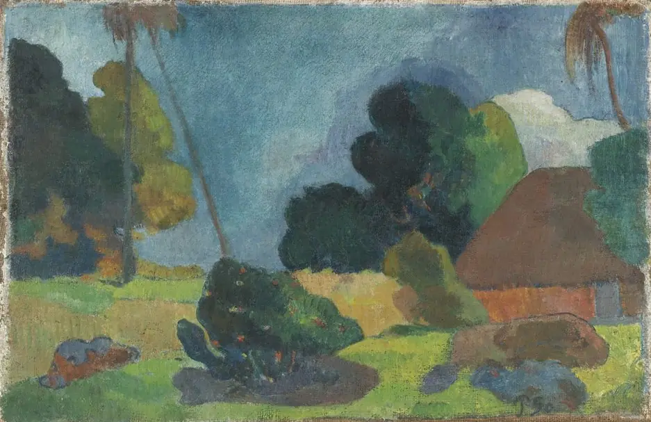 Tahitian Landscape, by Paul Gauguin