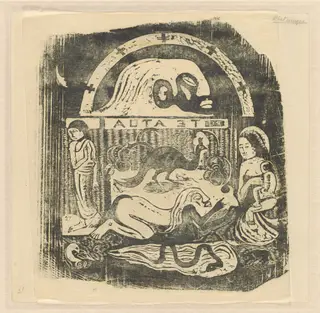 Te Atua (The Gods) Small Plate [recto], by Paul Gauguin, 1895