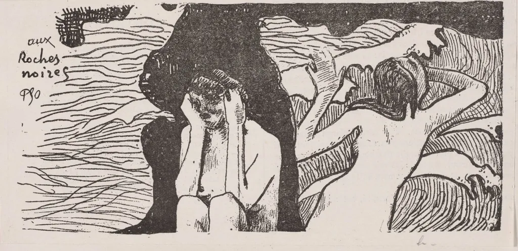 The Black Rocks, by Paul Gauguin, 1898