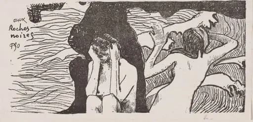 The Black Rocks, by Paul Gauguin