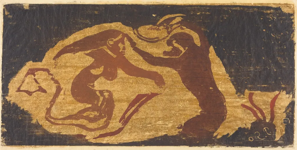 The Mermaid and the Monkey, by Paul Gauguin, ink, 1876