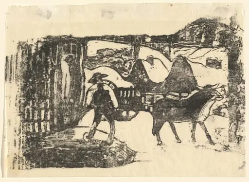 The Ox Cart (Le char a boeufs), by Paul Gauguin