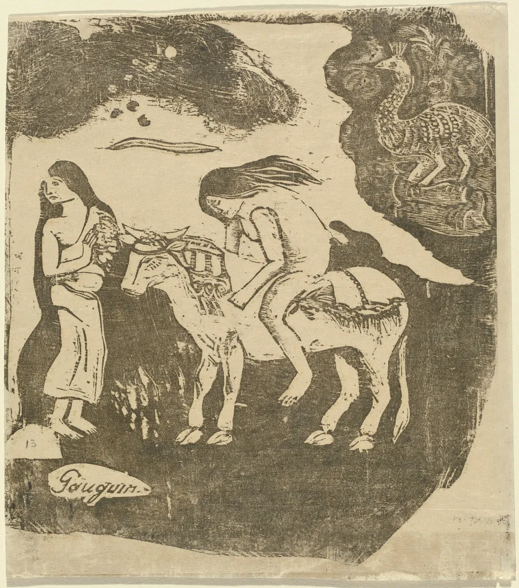 The Rape of Europa (L'enlevement d'Europe), by Paul Gauguin, ink, 1898