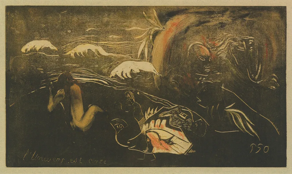 The Universe is Created (L'Univers est créé), by Paul Gauguin, ink, 1894