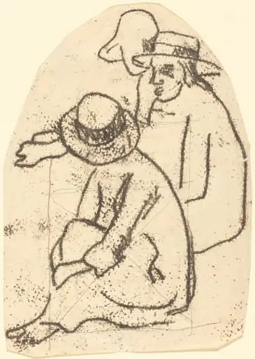 Three Tahitians (Study for "La soeur de charite"), by Paul Gauguin
