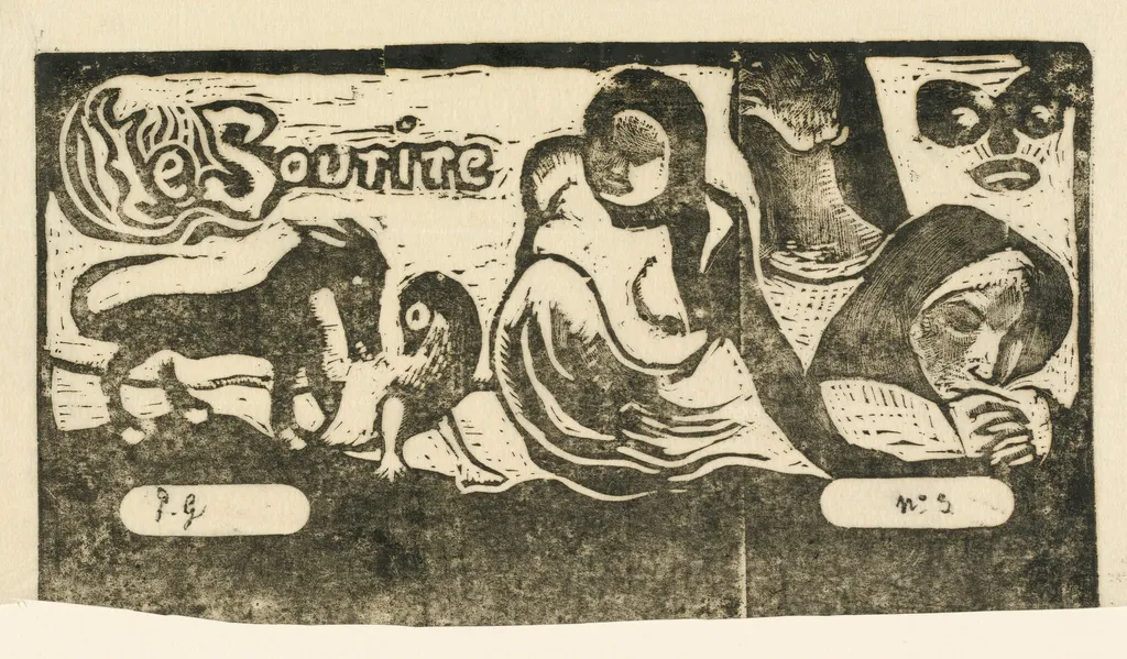 Title Page for "Le Sourire" (Titre du Sourire), by Paul Gauguin, ink, 1899