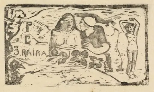 Title Page for "Le Sourire" (Titre du Sourire), by Paul Gauguin