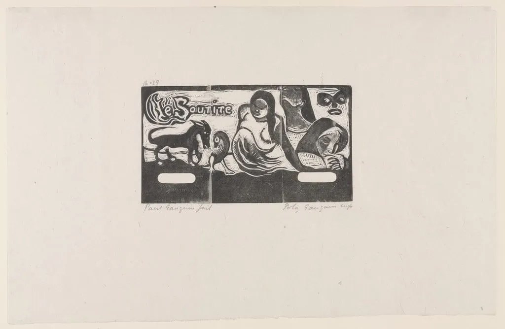Untitled, by Paul Gauguin, ink, 1899
