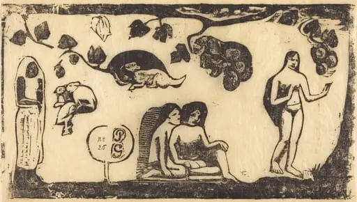 Women, Animals and Foliage (Femmes, animaux et feuillages), by Paul Gauguin