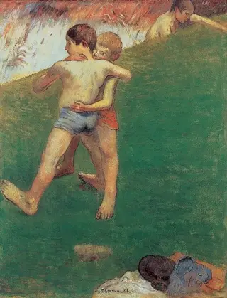 Young Wrestlers, by Paul Gauguin, 1894