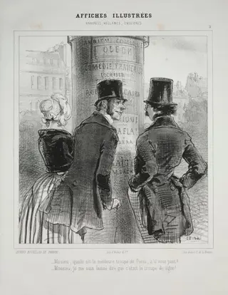 Affiches Illustrées, by Paul Gavarni, 1845