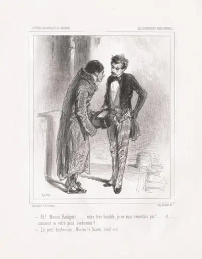 Baliverneries Parisiennes: Ah! Monsieu Radiguet, by Paul Gavarni