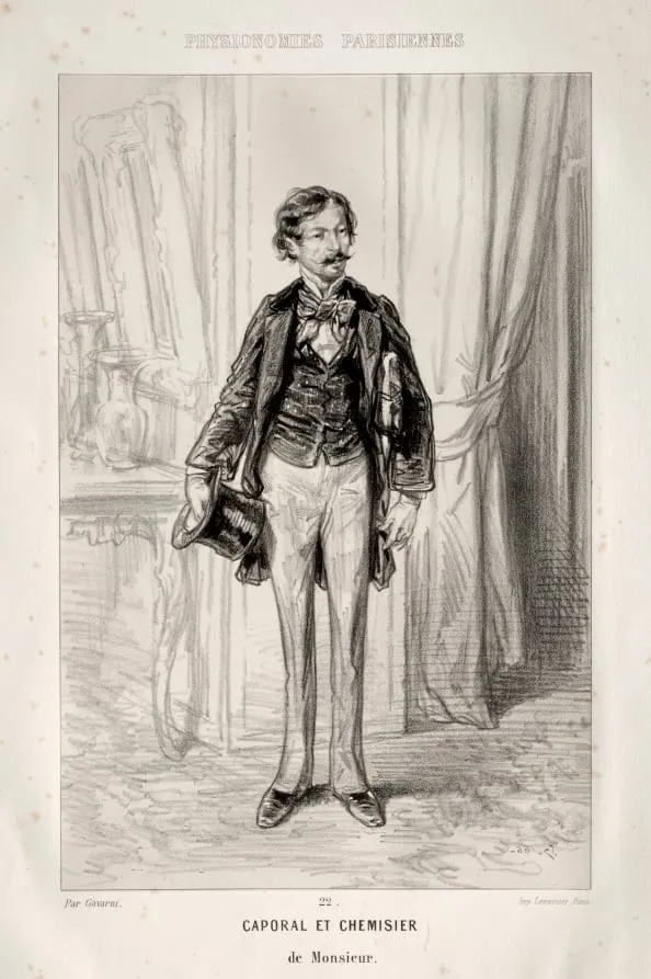Caporal et Chemisier, by Paul Gavarni, 1857