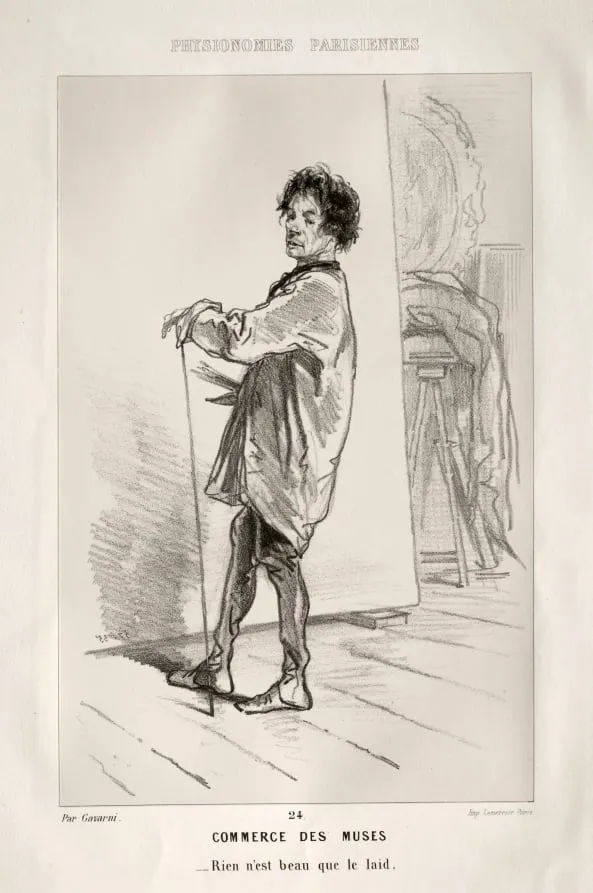 Commerce des Muses, by Paul Gavarni, 1857