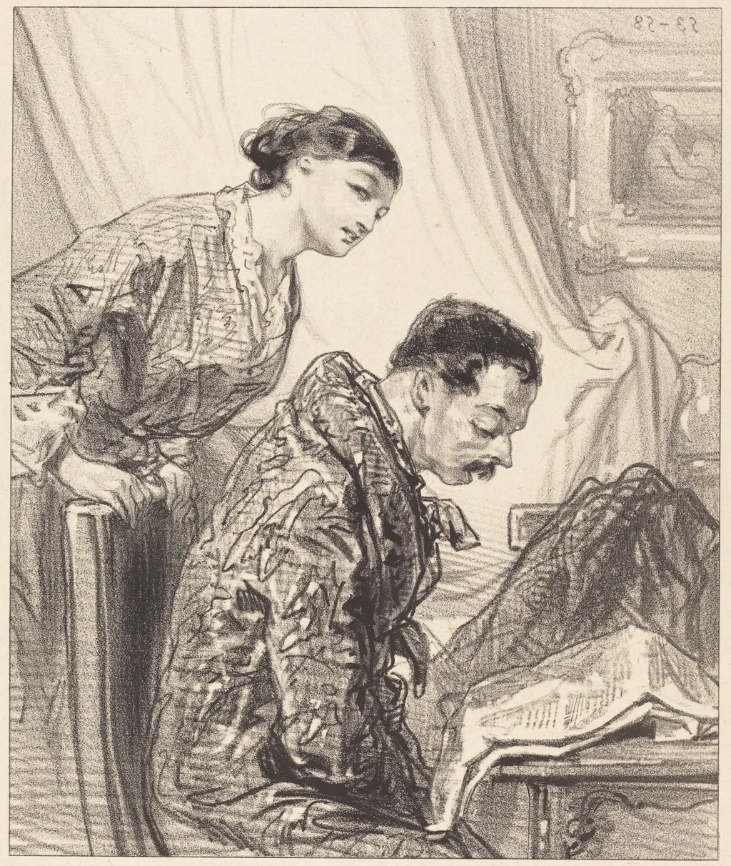 Discussion of Budget, by Paul Gavarni, ink, 1835