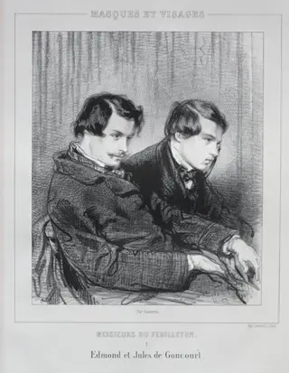 Edmond and Jules de Goncourt, by Paul Gavarni, 1853