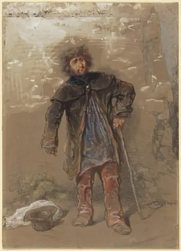 English Beggar, by Paul Gavarni