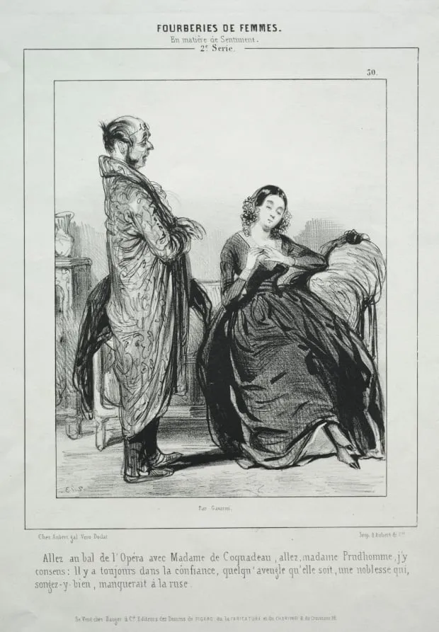 Fourberies de Femmes En Matière de Sentiment, by Paul Gavarni, 1839