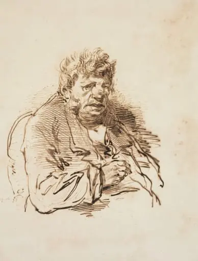 Head of an Old Man, by Paul Gavarni