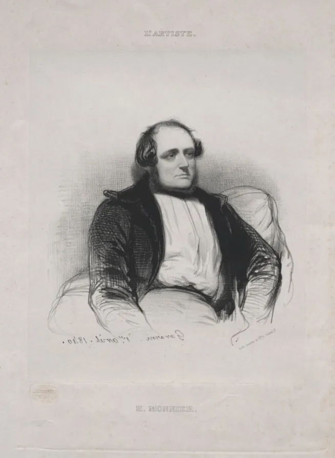 Henri (Bonaventure) Monnier, by Paul Gavarni, 1840