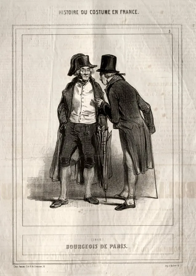 Histoire du Costume en France: Bourgeois de Paris, by Paul Gavarni, 1843
