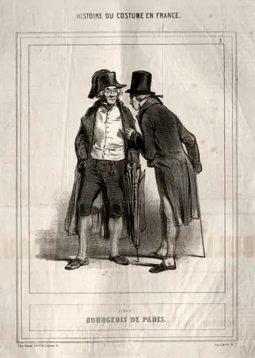 Histoire du Costume en France: Bourgeois de Paris, by Paul Gavarni