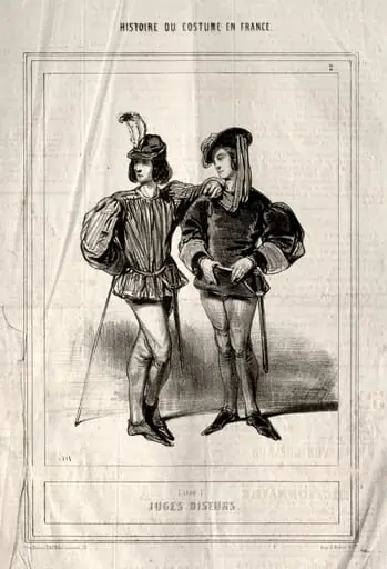 Histoire du Costume en France: Juges diseurs, by Paul Gavarni