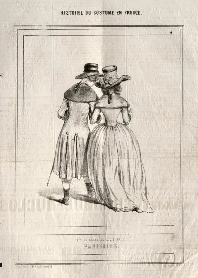 Histoire du Costume en France: Parisiens, by Paul Gavarni, 1843