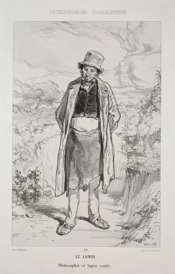 Le Lundi, by Paul Gavarni, 1857