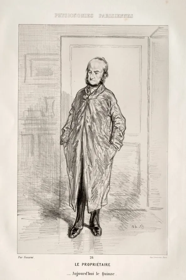Le Propriétaire, by Paul Gavarni, 1857