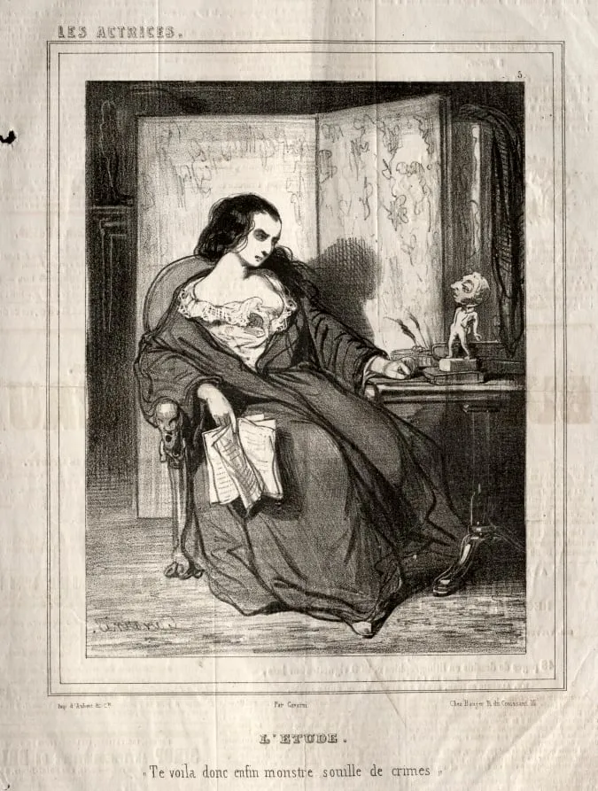 Les Actrices: L'Etude, by Paul Gavarni, 1843