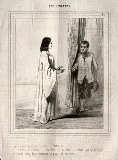 Les Lorettes, by Paul Gavarni