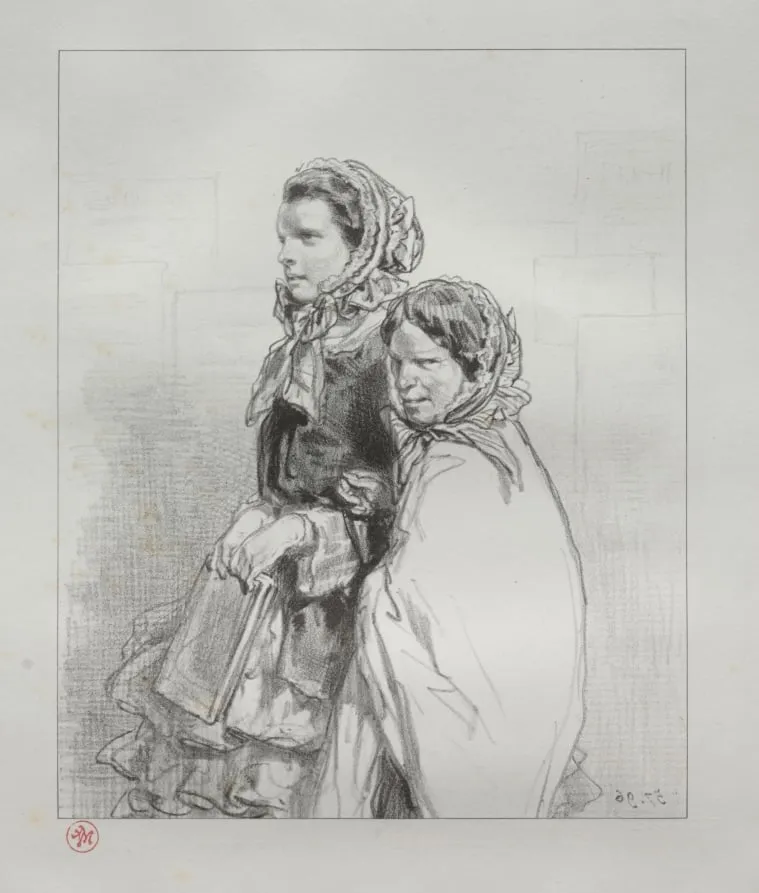 Par-ci, par-lá: My Daughter has sung, by Paul Gavarni, 1855