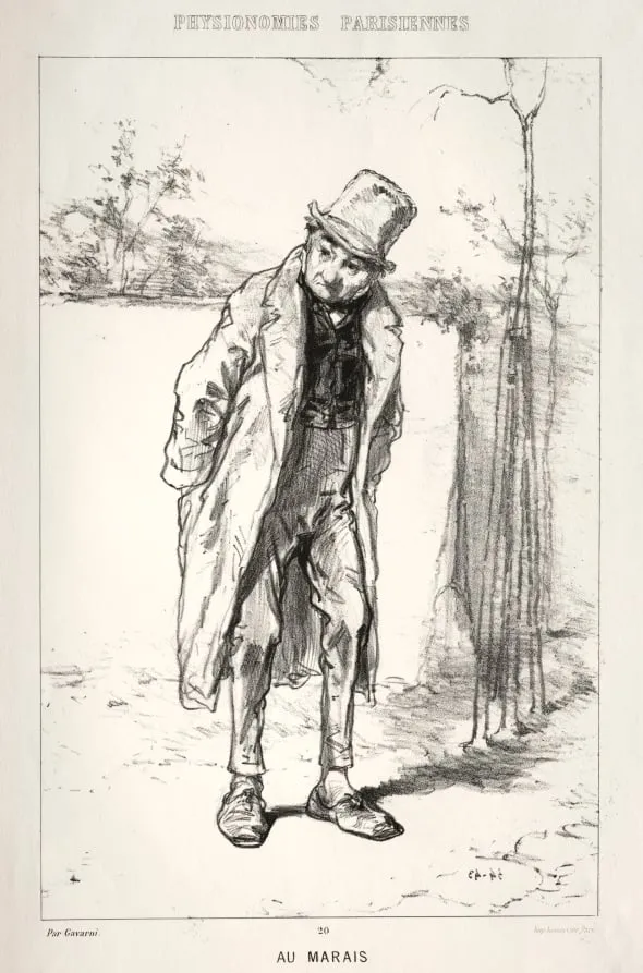 Physionomies Parisienne: Au Marais, by Paul Gavarni