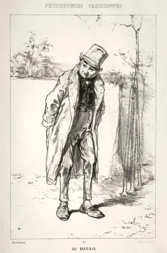 Physionomies Parisienne: Au Marais, by Paul Gavarni