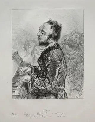 Piano, by Paul Gavarni, 1853