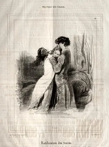 Politique des Femmes: Ratification des traités, by Paul Gavarni