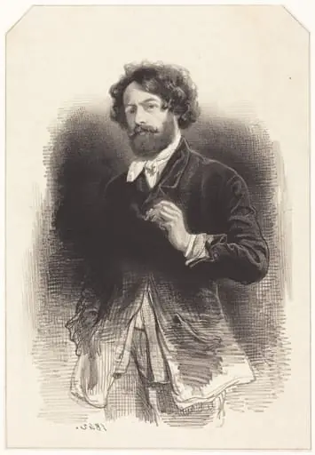 Self-Portrait with a Cigarette, by Paul Gavarni