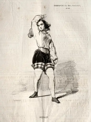 Souvenirs du Bal Chicard: Pistolet, by Paul Gavarni