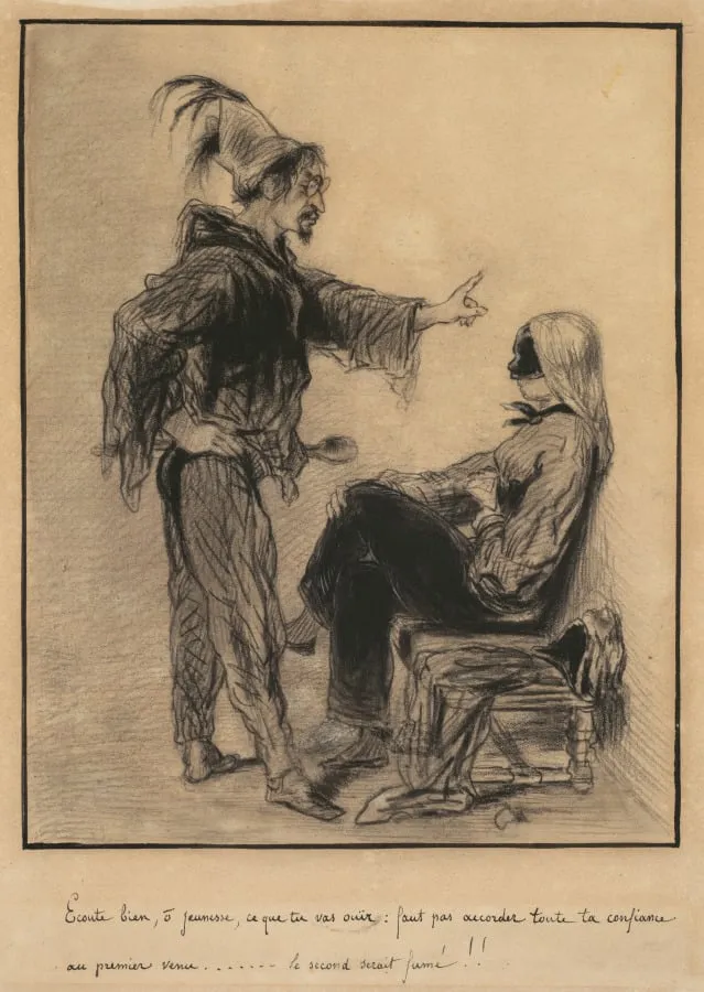Study for a Scene from "Carnaval", by Paul Gavarni, 1847