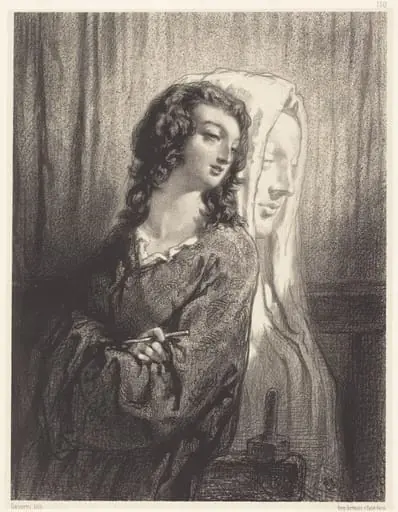The Model and the Figure (La sculpture monumentale), by Paul Gavarni