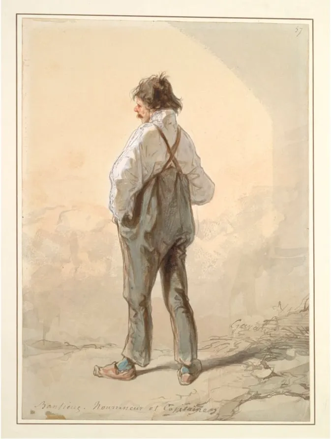 The Suburbs: Stock Raiser and Captain, by Paul Gavarni, 1860