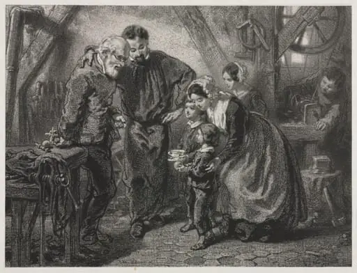 The Working-man's Birthday, by Paul Gavarni