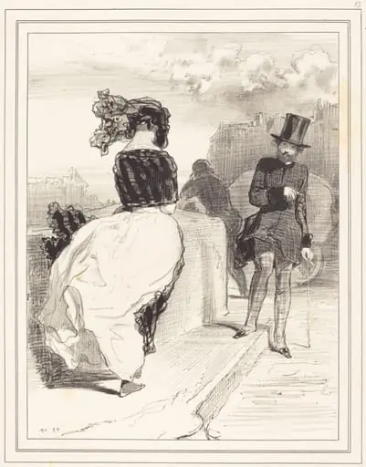 "Une de ces mines pudibones", by Paul Gavarni