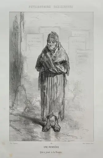 Une Rentière, by Paul Gavarni