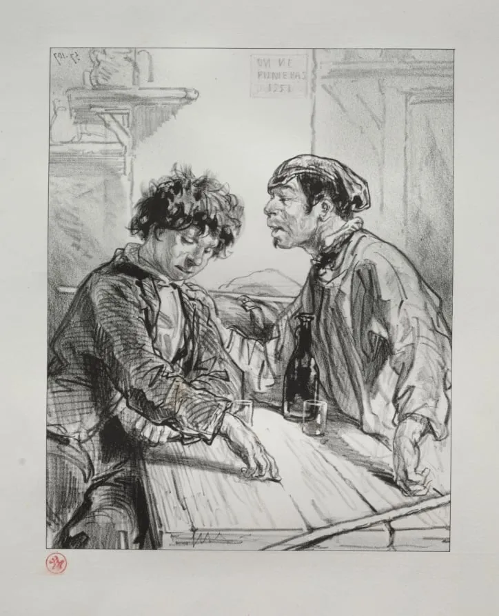 Young man, you have capital, but no experience. That doesn't matter, you interest me, by Paul Gavarni, 1858