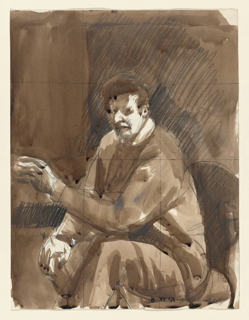Untitled, by Paul Georges, graphite, 1964