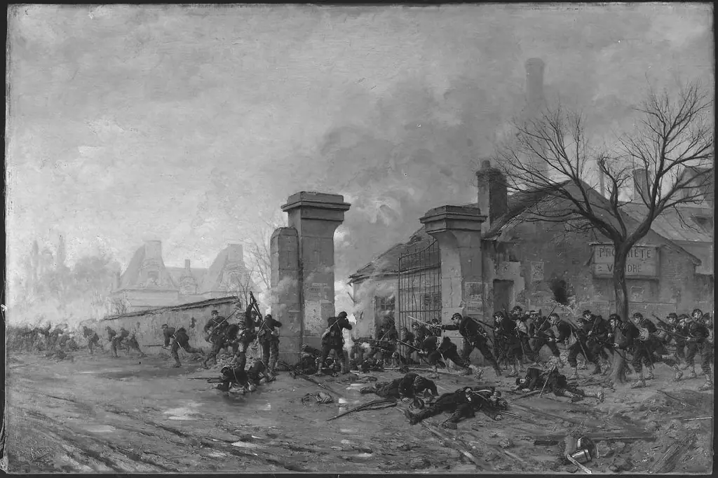 Skirmish on the Outskirts of Paris during Franco-Prussian War, by Paul Grolleron
