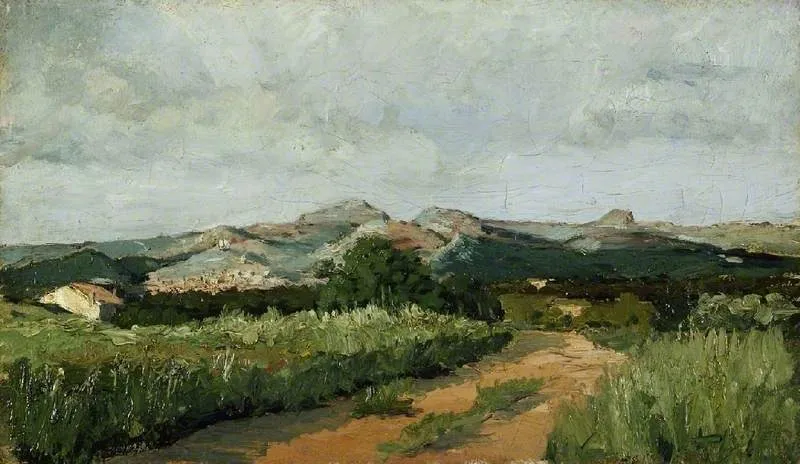 Paysage provençale, 1869, by Paul Guigou, oil, 1869