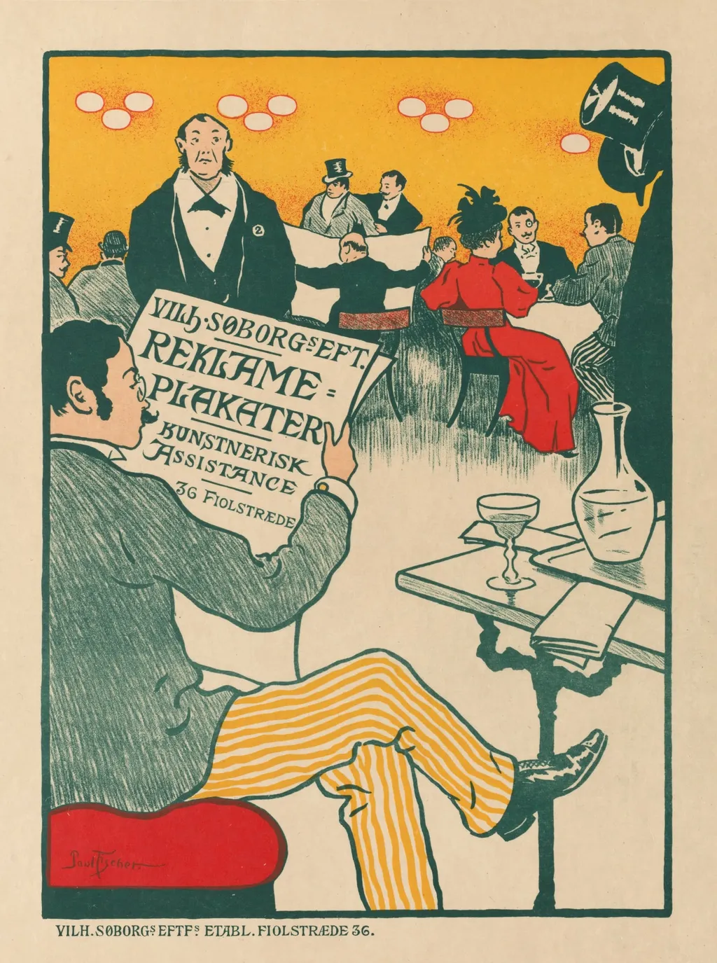 Masters of the Poster: Poster for Exhibition of Artistic Posters of Wilhelm Söborg, by Paul Gustav Fischer, 1895
